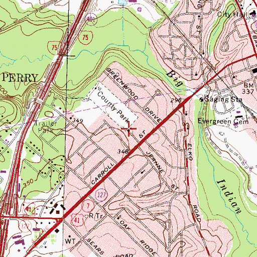 Topographic Map of Memorial Heights Church, GA