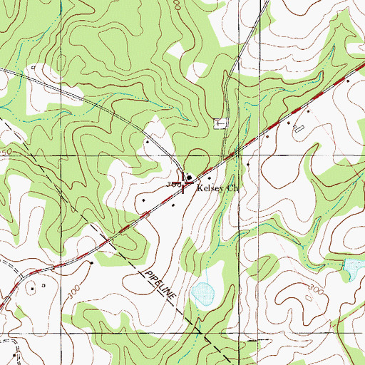 Topographic Map of Kelsey School (historical), GA