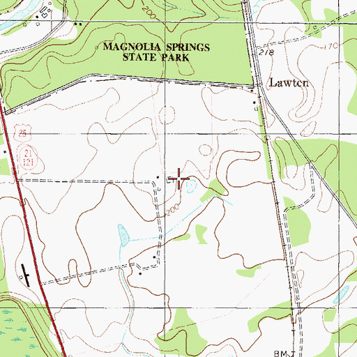 Topographic Map of Old Fort Lawton (historical), GA