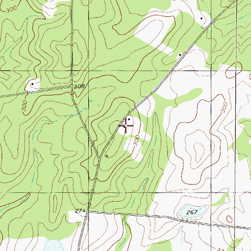 Topographic Map of Union School (historical), GA