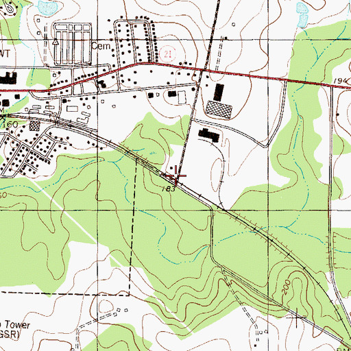 Topographic Map of Zion Church (historical), GA