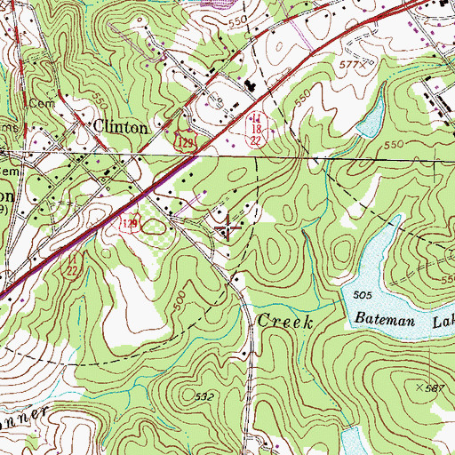 Topographic Map of Saint Pauls Church, GA