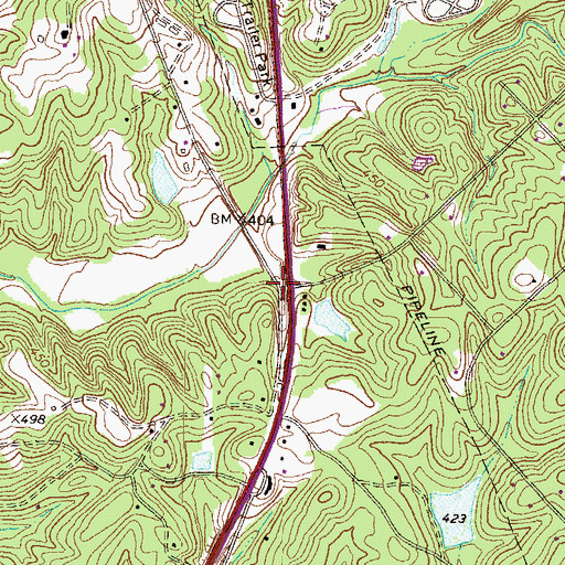 Topographic Map of Sand Creek Church (historical), GA