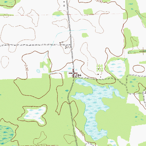 Topographic Map of Mount Middleton Church (historical), GA