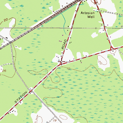 Topographic Map of Saint Paul Church (historical), GA