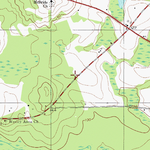 Topographic Map of Elmwood School (historical), GA