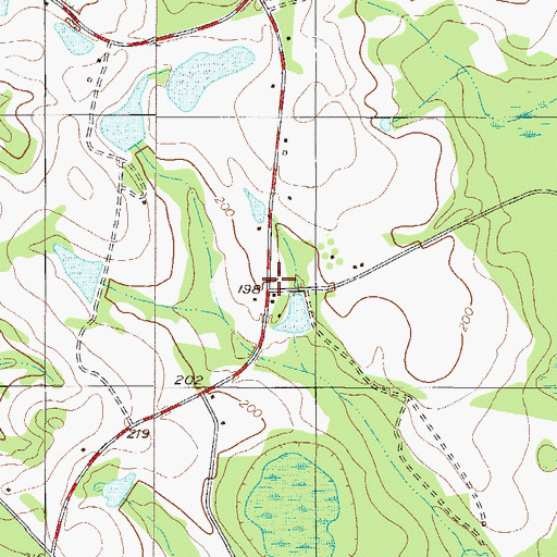 Topographic Map of Evans School (historical), GA