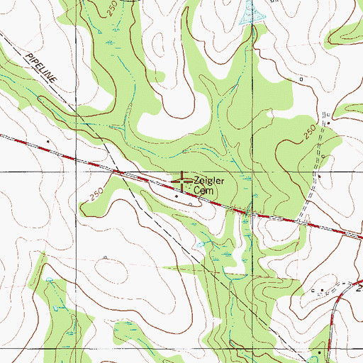 Topographic Map of Harwell School (historical), GA