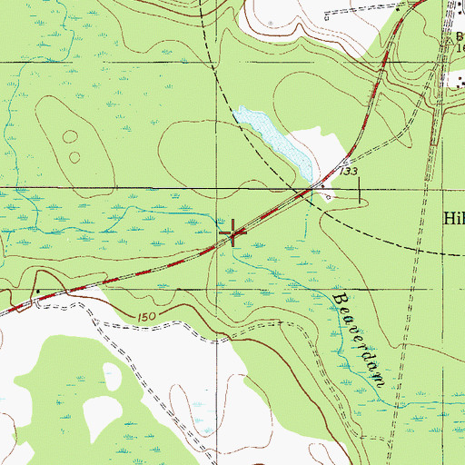 Topographic Map of Hilton Bridge, GA