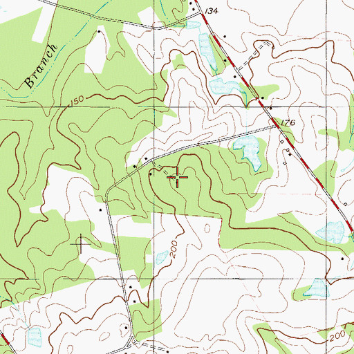 Topographic Map of Hook School (historical), GA