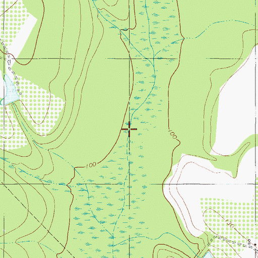 Topographic Map of Huggins Bridge (historical), GA