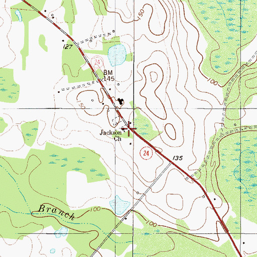 Topographic Map of Jackson School (historical), GA