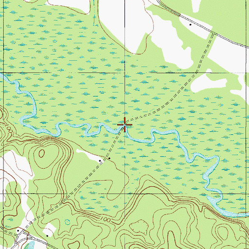 Topographic Map of New Bridge (historical), GA