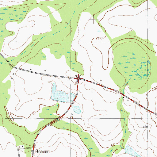 Topographic Map of Pine Grove School (historical), GA