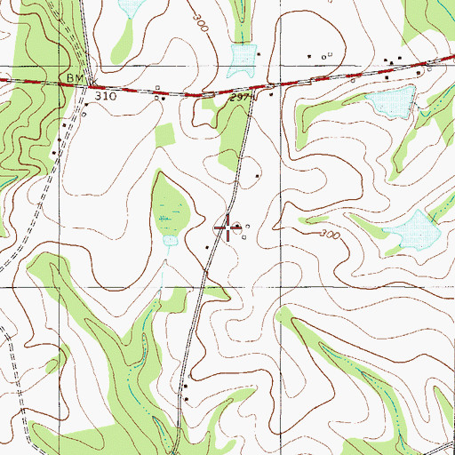 Topographic Map of Pine Vale School (historical), GA