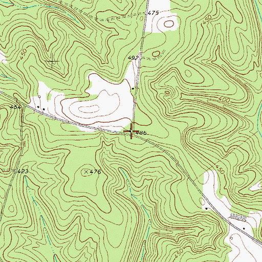 Topographic Map of Pleasant Grove School (historical), GA