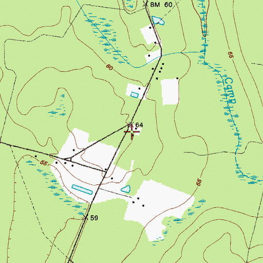 Topographic Map of Little Creek School (historical), GA