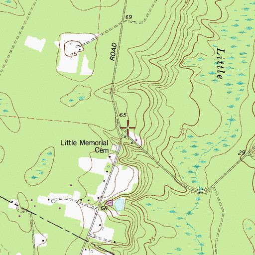 Topographic Map of Mount Zion Church (historical), GA