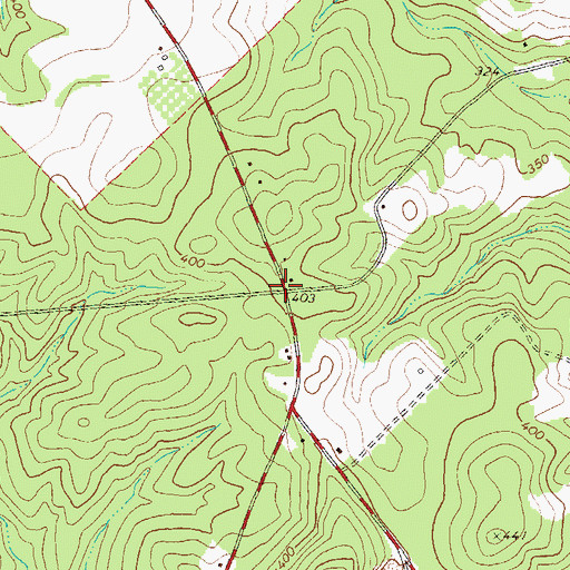 Topographic Map of Carr Corners (historical), GA