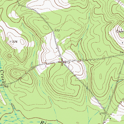 Topographic Map of Lavender School (historical), GA