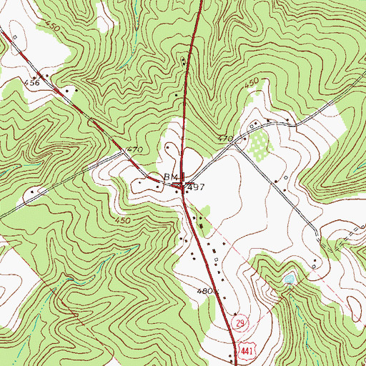 Topographic Map of Youngblood Corners (historical), GA
