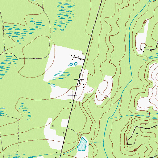 Topographic Map of Pine Bloom School (historical), GA
