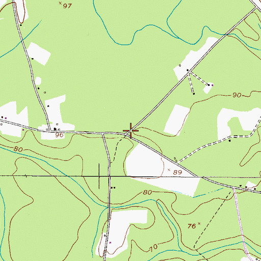 Topographic Map of Midway School (historical), GA