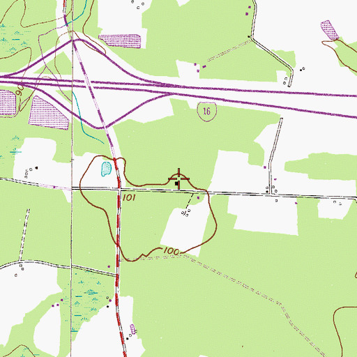Topographic Map of Esla School (historical), GA