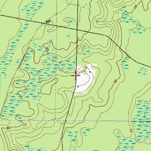 Topographic Map of North Camden School (historical), GA