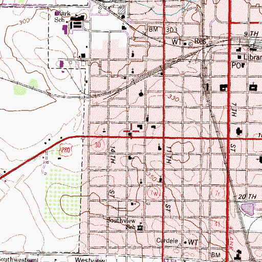 Topographic Map of Allen Temple African Methodist Episcopal Church, GA