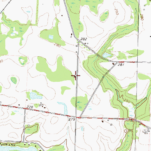 Topographic Map of Bridges Community Center, GA