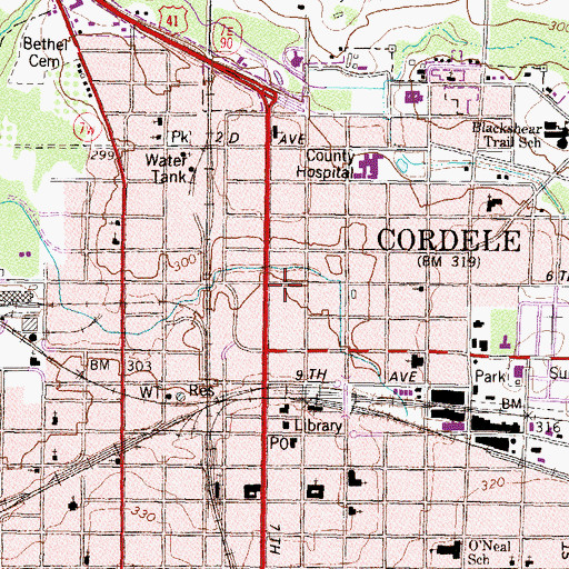 Topographic Map of Church of God (historical), GA