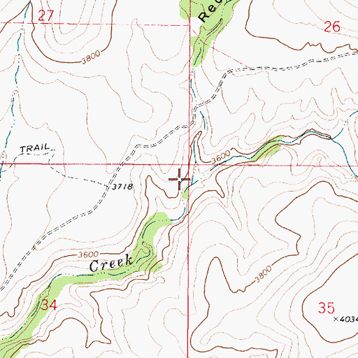 Topographic Map of Red Rock Gulch, AZ