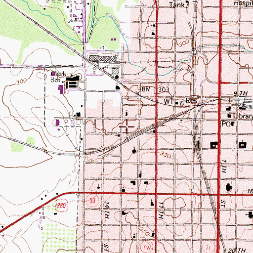 Topographic Map of Holiness Church, GA