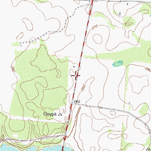 Topographic Map of Lake Blackshear Church, GA