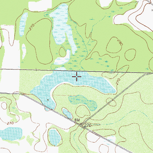 Topographic Map of Mile Pond, GA