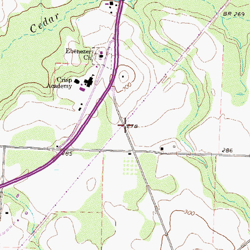 Topographic Map of Milldale (historical), GA