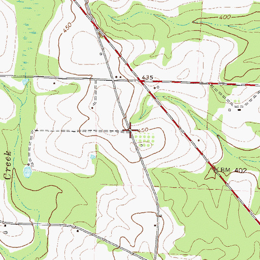 Topographic Map of Mount Carmel School (historical), GA