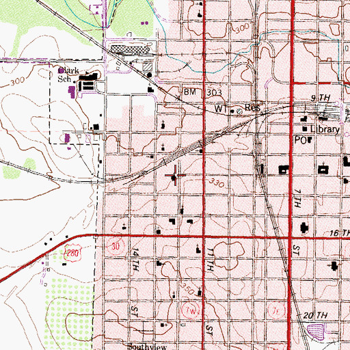 Topographic Map of Mount Zion First Baptist Church, GA