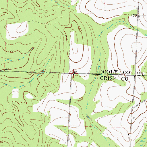 Topographic Map of Pleasant Hill Church, GA