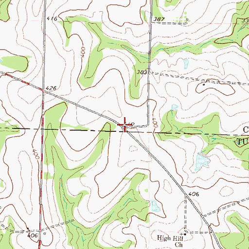 Topographic Map of Rainey School (historical), GA