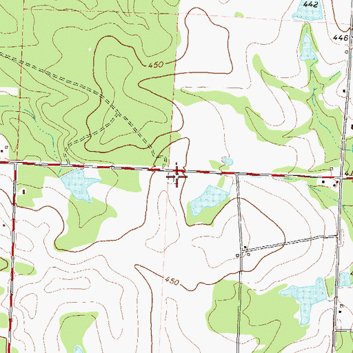 Topographic Map of Rainey Cemetery, GA