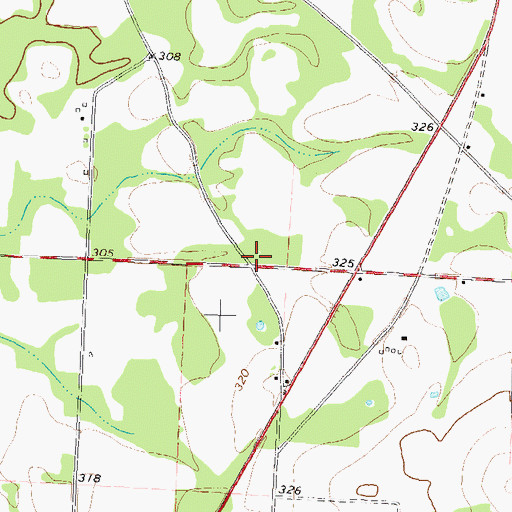 Topographic Map of Saint James School (historical), GA