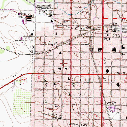 Topographic Map of Saint Paul Presbyterian Church, GA