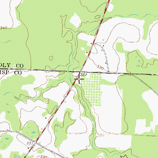 Topographic Map of Smith Cemetery, GA