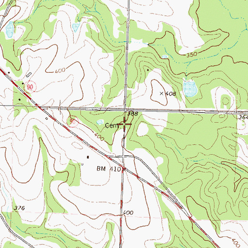 Topographic Map of Smith Cemetery, GA