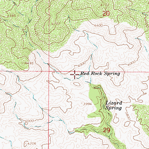 Topographic Map of Red Rock Spring, AZ
