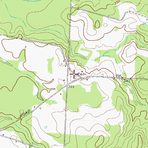 Topographic Map of Zion Hill Church, GA