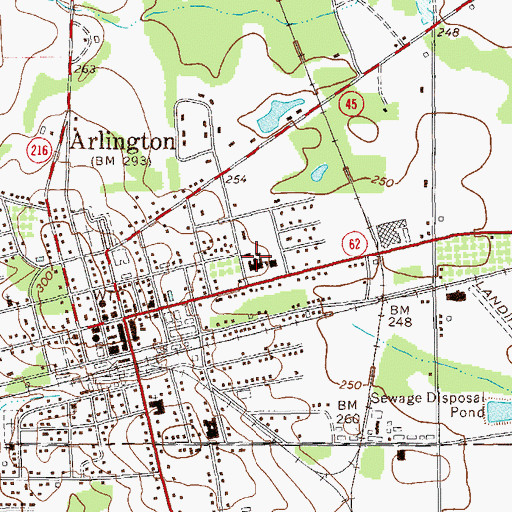 Topographic Map of Calhoun County Elementary School, GA