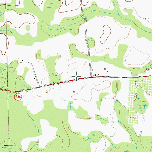 Topographic Map of Cordray School (historical), GA
